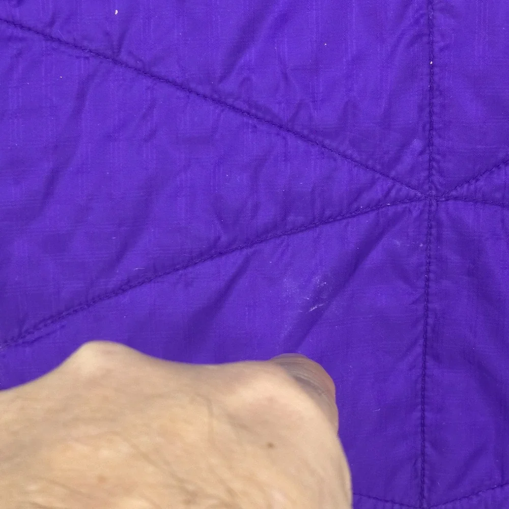 Columbia Omni Heat Puffer Coat Girls Large Deep Purple Full Zip‎ Hooded Winter